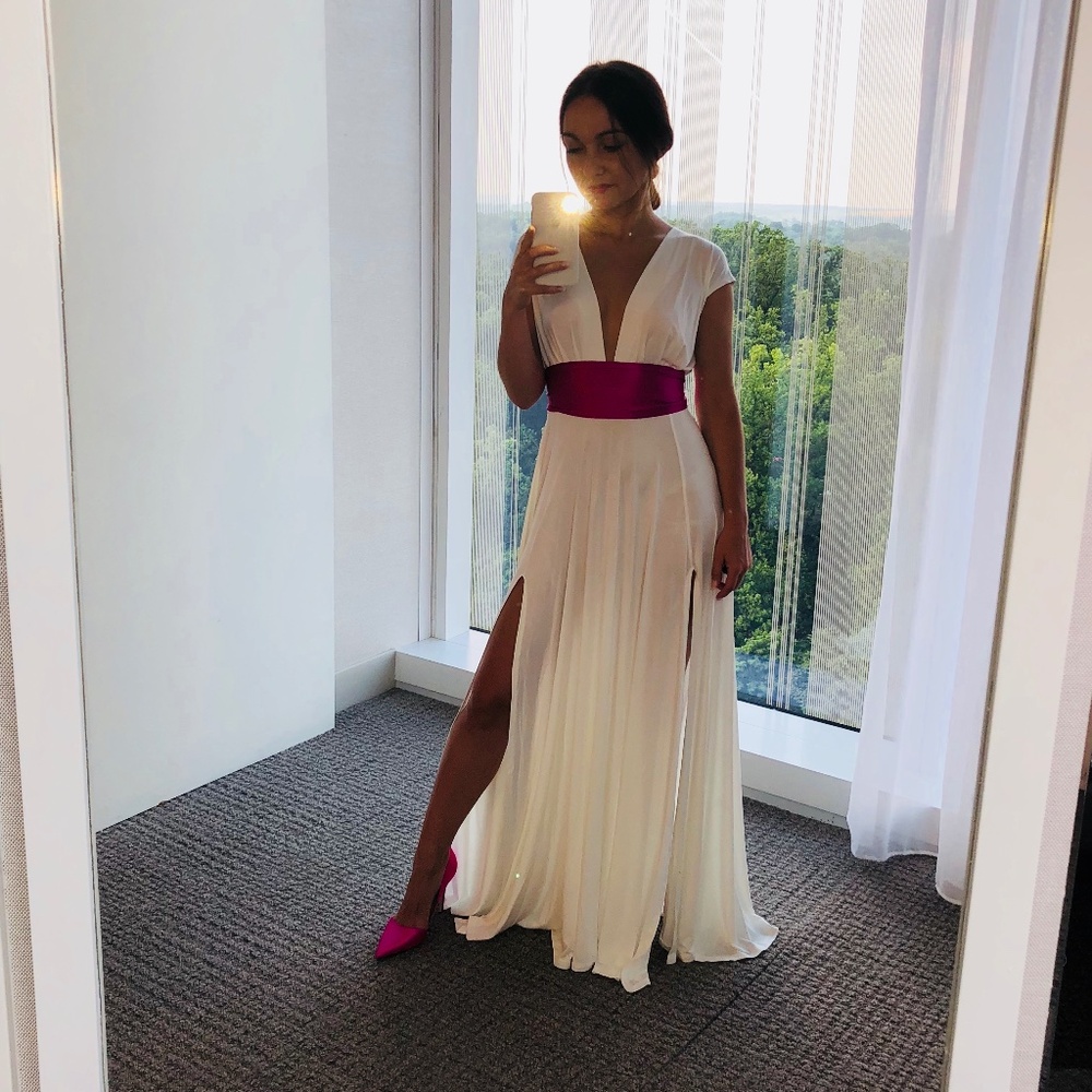 Lurelly Blown Away White Custom Gown size 0 XS